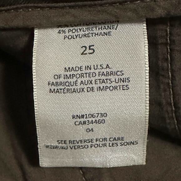 Vince Women’s Size 25 Classic Chino Pants In Dark Wash Willow Surplus Green - Picture 4 of 7